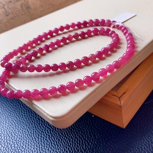6.5mm 38.4克 天然红碧玺手链 商品图1