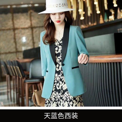 MGG- XMYBGF-2278小西装外套连衣裙薄款七分袖时尚洋气西服套装 商品图2