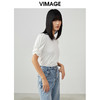 VIMAGE纬漫纪夏季新款泡泡袖修身短袖小上衣女T恤V1702305 商品缩略图2