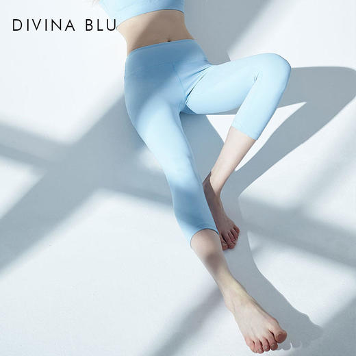 DIVINABLU|真裸感简约时尚|塑性提臀高腰弹力专业运动瑜伽裤西西里七分裤06 商品图2