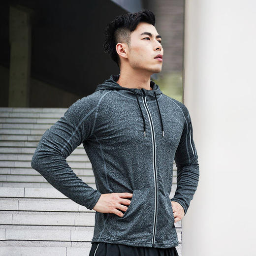 春秋男女款卫衣开衫连帽宽松户外运动外套男士djh35 商品图4