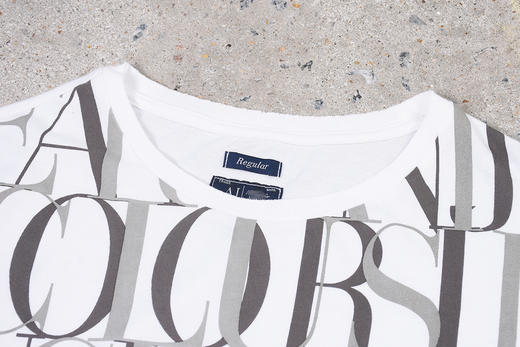 AJ 春夏新款 正面双色字母 圆领短袖T恤 Z-8673 商品图9