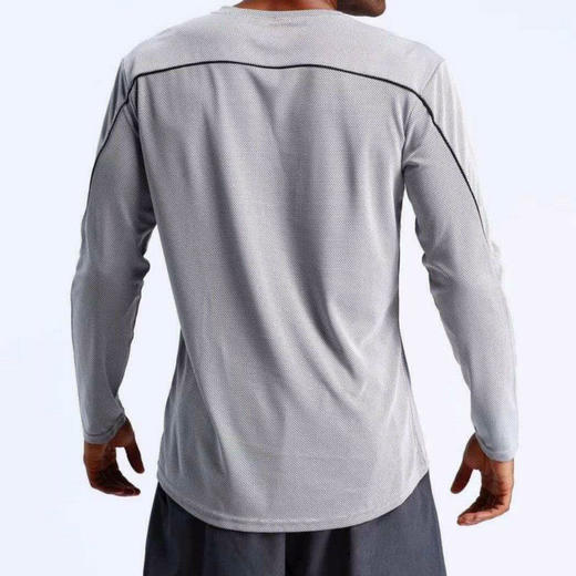 运动健身速干长袖男宽松透气户外篮球跑步运动t恤djh09 商品图4