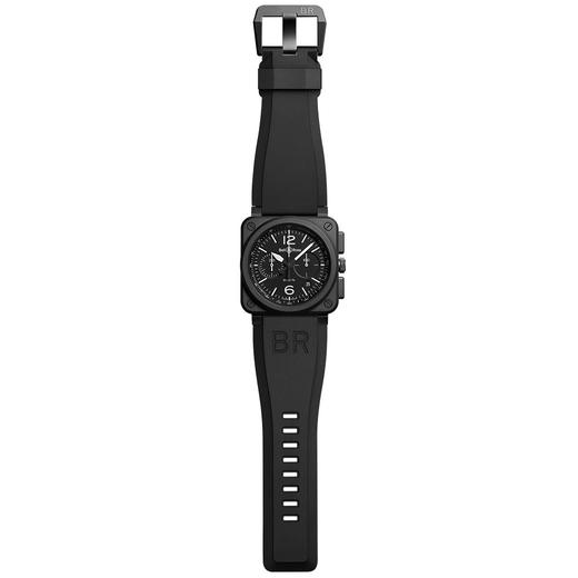 Bell & Ross 柏莱士 瑞士进口腕表经典方形陶瓷手表 BR0394-BL-CE 黑色 商品图3