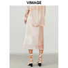 VIMAGE纬漫纪夏季新款时尚复古油墨印花半身裙女裙V1706313 商品缩略图4