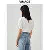 VIMAGE纬漫纪夏季新款泡泡袖修身短袖小上衣女T恤V1702305 商品缩略图4