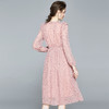 女装甜美清新田园收腰系带碎花减龄粉雪纺百褶连衣裙 BHS 商品缩略图3