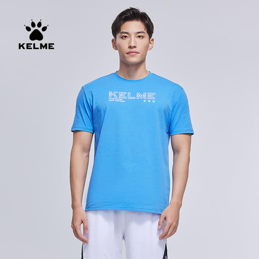 卡尔美足球新款短袖T恤男女圆领夏季透气休闲运动跑步单上衣 商品图0