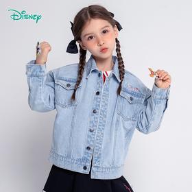 迪士尼春季新品米奇牛仔外套女宝印花上衣