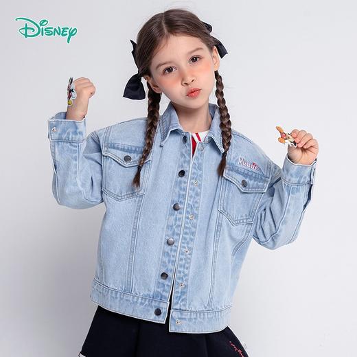 迪士尼春季新品米奇牛仔外套女宝印花上衣 商品图0