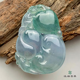 派瑞翡翠 翡翠挂件 糯冰种 飘花