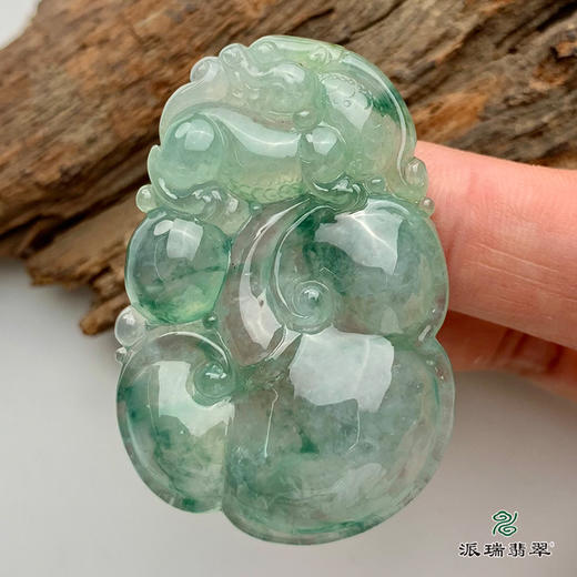 派瑞翡翠 翡翠挂件 糯冰种 飘花 商品图2