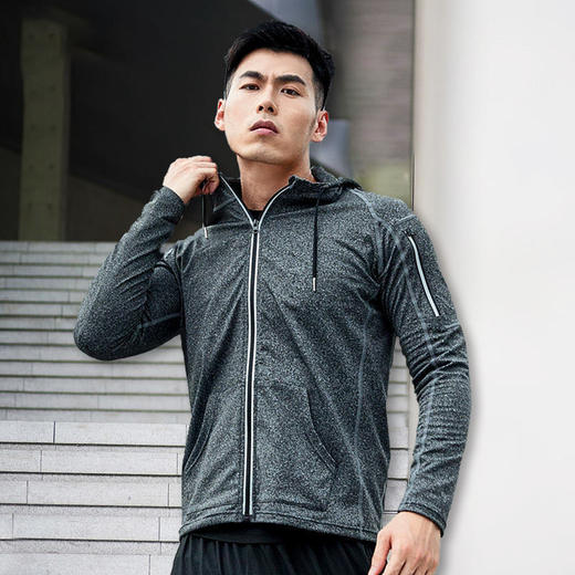 春秋男女款卫衣开衫连帽宽松户外运动外套男士djh35 商品图5