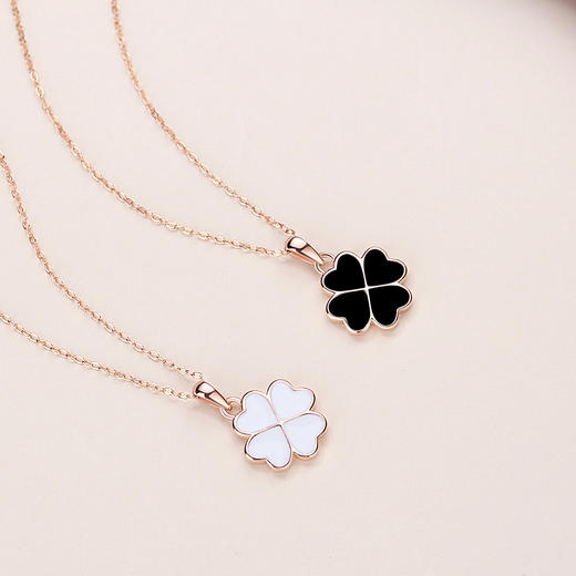 子佩集【温感四叶】S925银四叶草项链可变色【JHY-N000462M】 商品图1