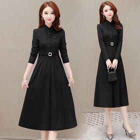 2022年春季套头套头长裙纽扣a字裙连衣裙 SS-SH22A05C