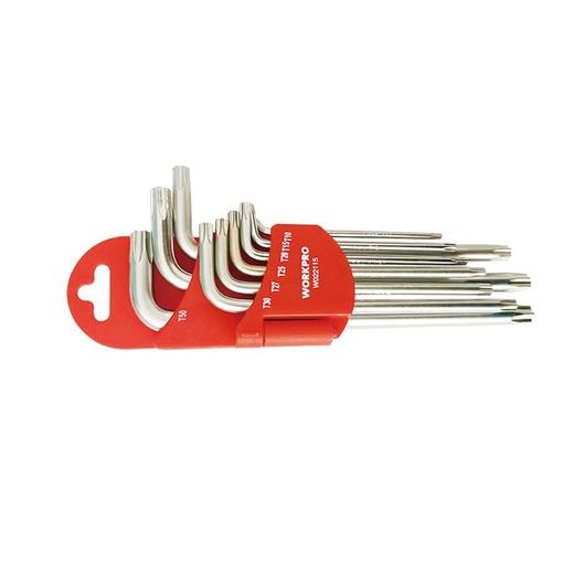 万克宝 史丹利加长梅花内六角/L型中孔花形扳手/梅花棒9件套 商品图0