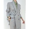 “新女绅士”通勤简约羊毛料西装西裤套装 商品缩略图1