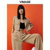 VIMAGE纬漫纪夏季新款帅气时尚纯色上衣休闲短外套女V1703317 商品缩略图2