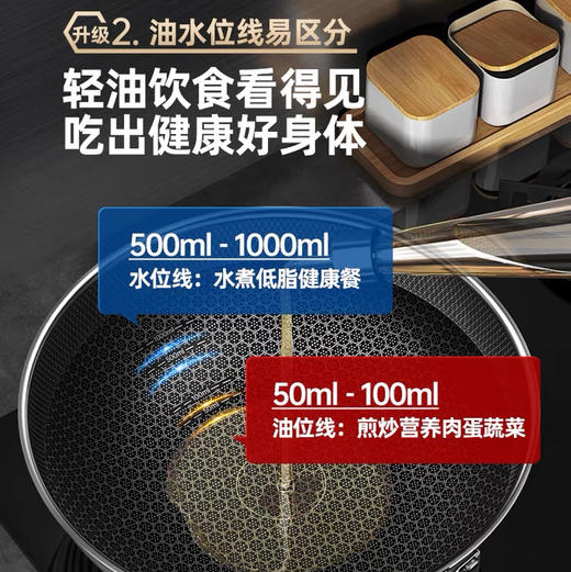 康巴赫旗舰第五代蜂窝抗菌不锈钢炒锅防粘锅炒菜燃气电磁炉通用 商品图1