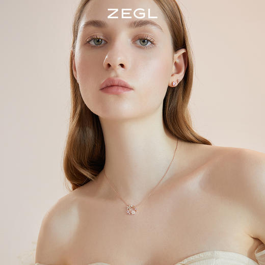 ZEGL设计师裙饰box系列925纯银花朵项链女轻奢小众贝壳蝴蝶锁骨链 商品图4