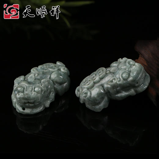 川白玉翡翠貔貅 商品图0