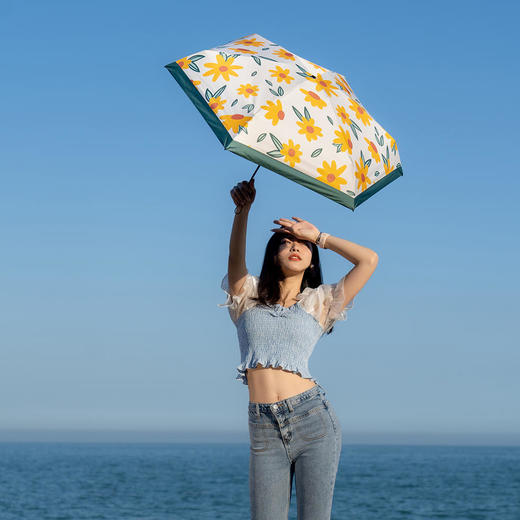 新品首发预售！【袖珍纤巧神仙颜值】太阳城超轻mni'羽毛'伞晴雨两用隔绝99%紫外线降温清凉 商品图8