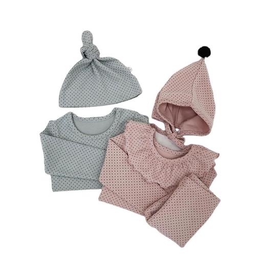 【高腰护肚 亲肤柔软两用档】A类ins韩版小童波点包屁打底衣爬服 男女宝宝空调房长袖哈衣套装 商品图4