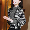 2022新款千鸟格印花立领长袖衬衣  FL2004 商品缩略图2