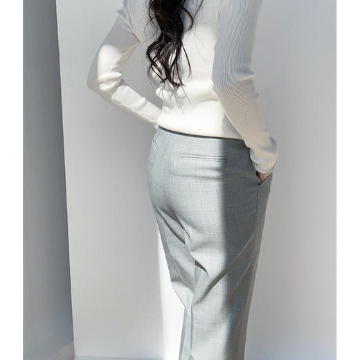 “新女绅士”通勤简约羊毛料西装西裤套装 商品图6