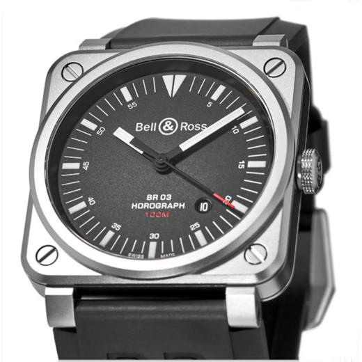 Bell & Ross 柏莱士 AVIATION系列 BR0392-HOR-BLC/SRB 男士腕表 商品图2