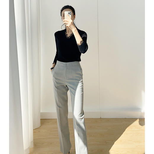 “新女绅士”通勤简约羊毛料西装西裤套装 商品图13