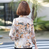 YCE-XH2094-2206 2022新款妈妈春夏洋气印花九分袖衬衫中老年女薄款遮肚子雪纺上衣 商品缩略图2