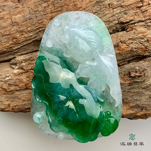 派瑞翡翠 翡翠挂件 糯冰种 飘翠 商品图0