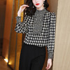2022新款千鸟格印花立领长袖衬衣  FL2004 商品缩略图1
