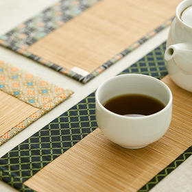 凌云纹竹制茶席垫日式桌旗