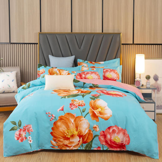 【升级款】磨毛床上四件套升级款 时尚AB双板设计 耐水洗 亲肤舒适 裸睡无负担 吸湿透气 商品图10