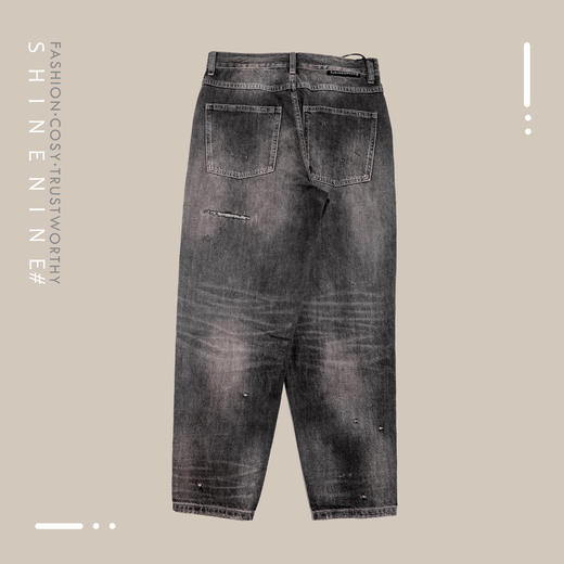 1N1180D破损直筒牛仔裤 商品图4