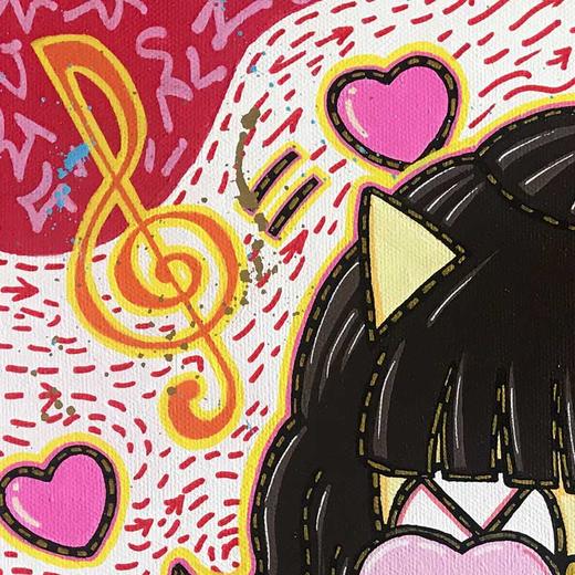 歪歪《pink love - 施可妍》画芯 商品图2