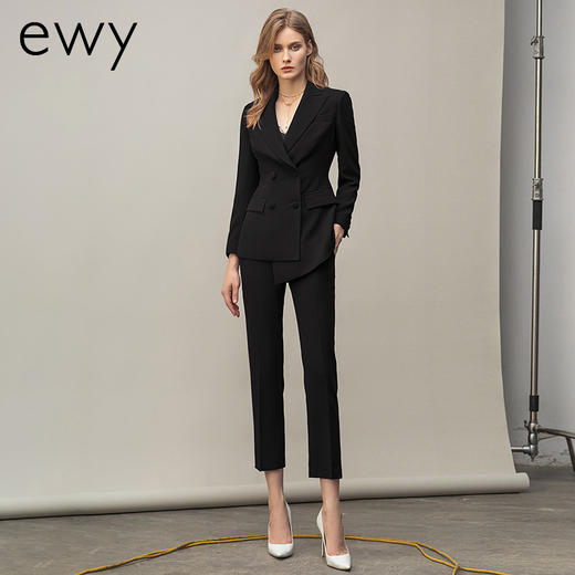 高端黑色西装外套女士修身气质售楼部工作服春新款西服套装工作服 商品图0