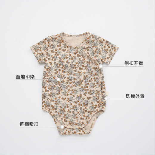 【轻薄透气 质感细腻不起球】 A类ins韩版婴幼儿棉质短袖连体衣包屁衣新款男女宝宝夏装三角哈衣爬服薄 商品图1