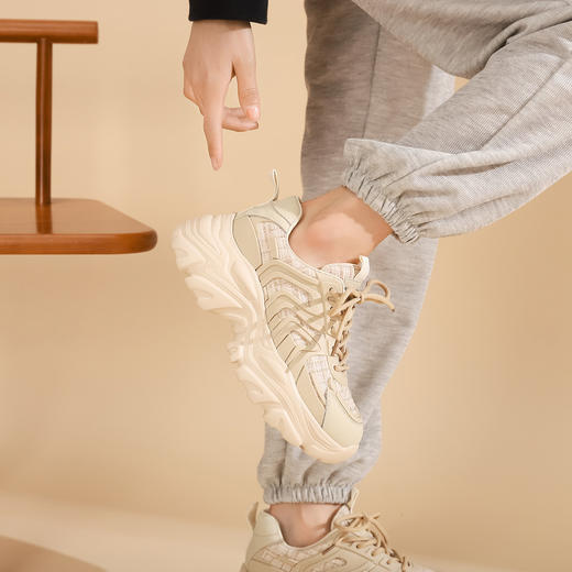 西村名物2022春新款商场同款小香风老爹鞋女运动鞋休闲板鞋X22AM16891 商品图1