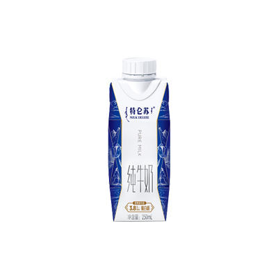 特仑苏纯牛奶全脂灭菌乳利乐梦幻盖250ml×10包（3.8g乳蛋白） 10月零包 商品图0
