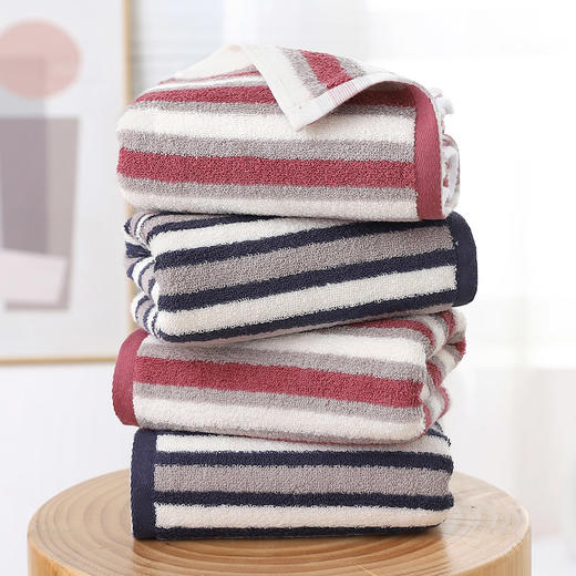 【彩条毛巾】彩条纹毛巾条纹毛巾全棉洗脸毛巾洗澡毛巾条纹款新品 商品图2
