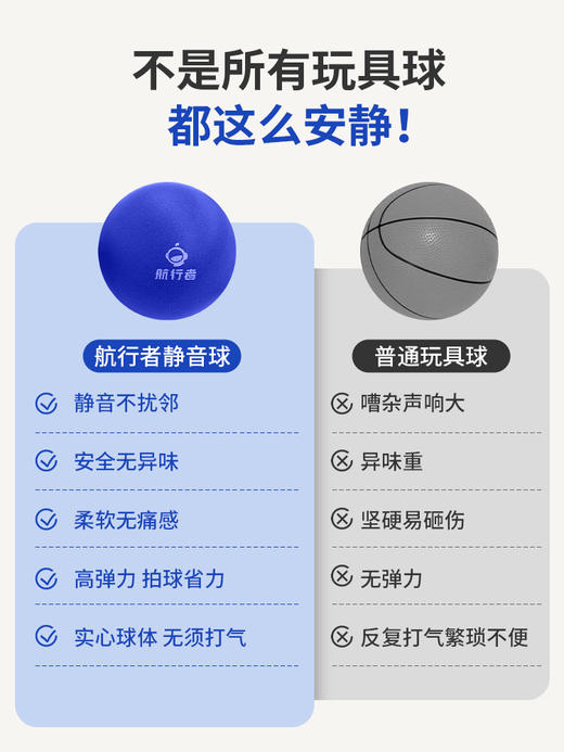 航行者儿童静音拍拍球 家庭亲子玩具 商品图4