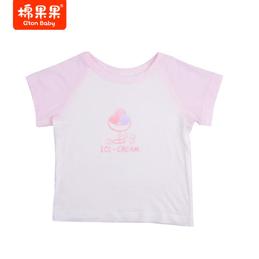 棉果果夏款莫代尔女童插肩短袖T恤M221140422229 商品图0