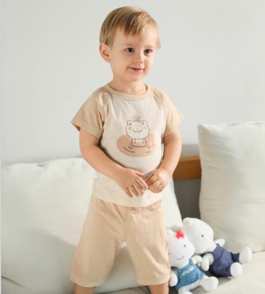 棉果果夏季彩棉男童女童插肩套头T恤M201140122210 商品图0