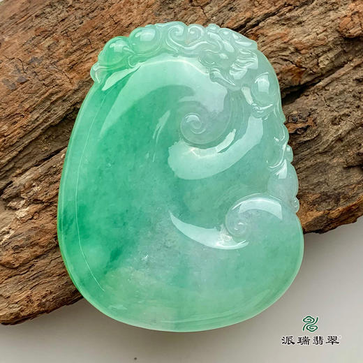 派瑞翡翠 翡翠挂件 糯冰种 飘翠 商品图0