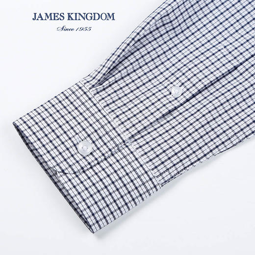 【专柜同款】占姆士jameskingdom男士格子衬衫中青年商务绅士衬衣 商品图6