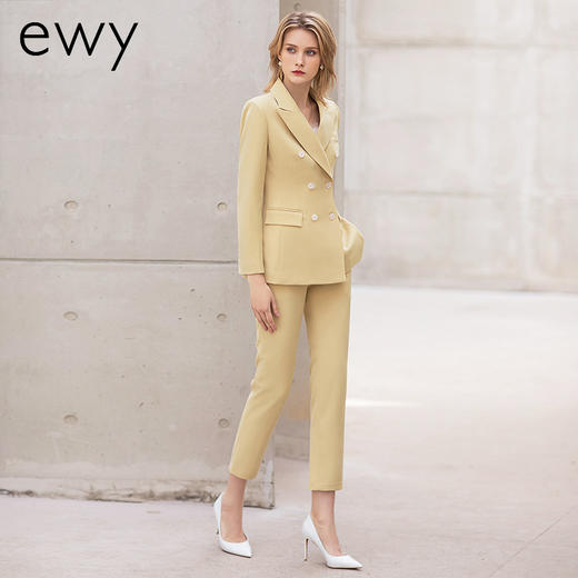 韩版气质黄色西装职业套装女小个子西装外套女时尚干练休闲正装OL 商品图4