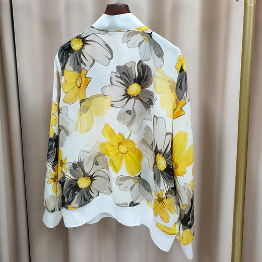 丁摩 真丝开衫休闲时尚防晒衣桑蚕丝外套空调衫Q122011-DS399 商品图1